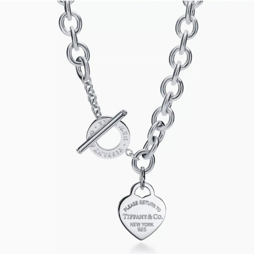 💍TIFFANY&CO Return to Tiffany®Heart Tag Toggle Necklace in Silver Nwt